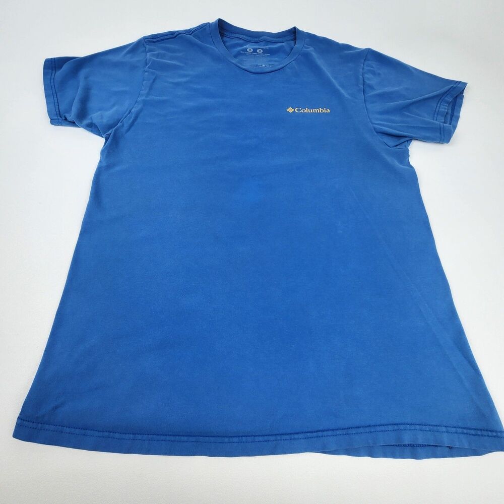 Columbia Scenic Mountain Graphic T Shirt Men's Medium Blue Outdoor Cotton Tee
